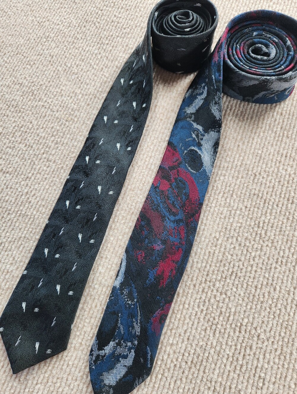Cotler Directions Men's Skinny Tie Lot Classic Silk/Polyester Woven Abstract